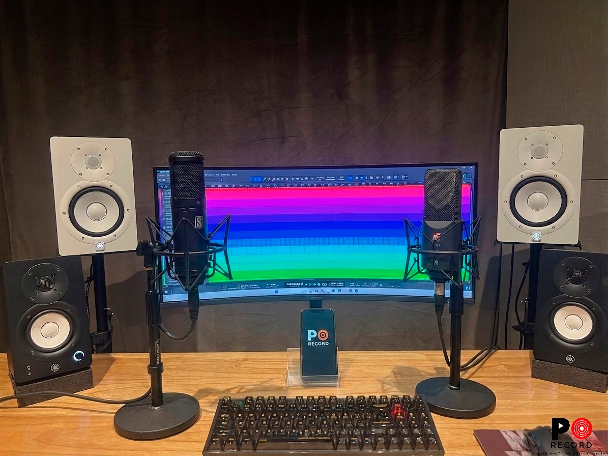 Professional voiceover booth